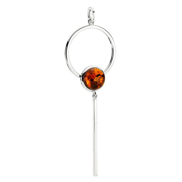 Precious Moon pendant in cognac amber