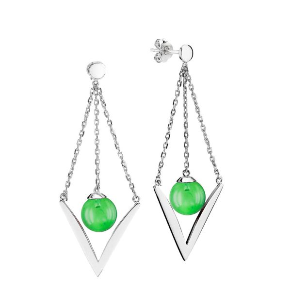 Enchanted Circus earrings in Aurora Green Amber
