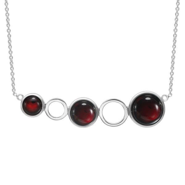 Droplets necklace in cherry amber