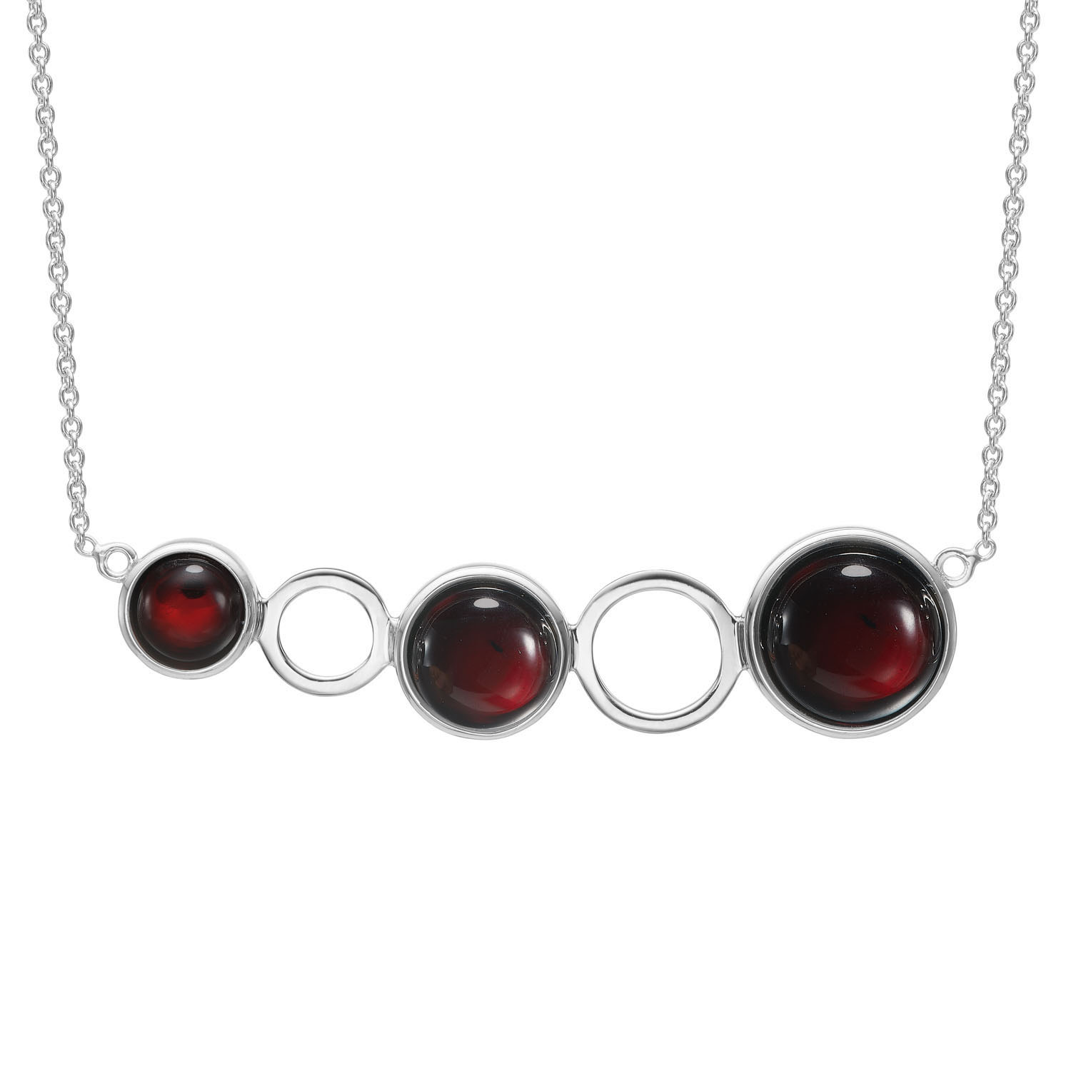 Droplets necklace in cherry amber