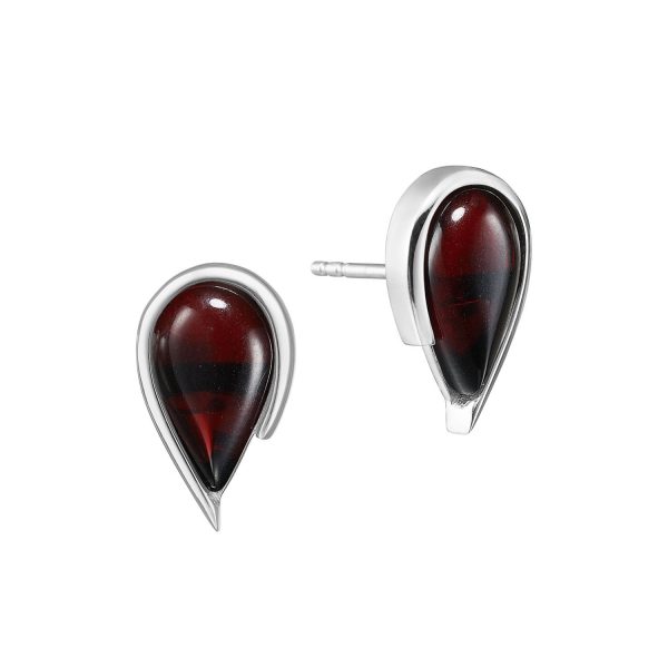 Droplets earrings in cherry amber